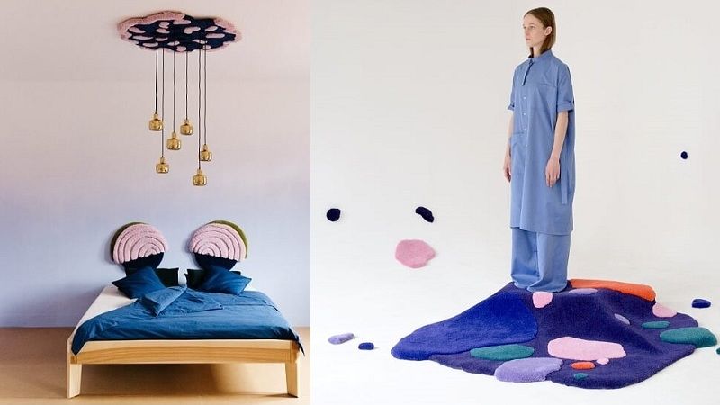 Designérka Anna Štajglová boduje s vlněnými koberci a tapiserií na stěnu pro značku Masopust.