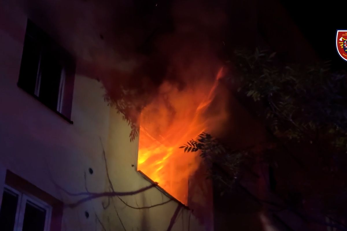 V noci hořel byt ve Frýdku-Místku. Hasiči z domu zachránili kočku a 17 lidí
