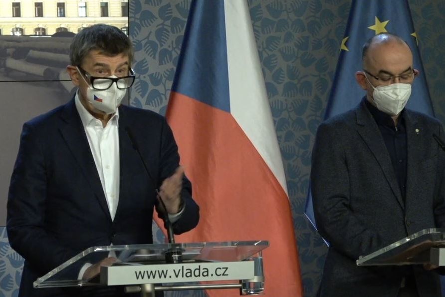 Andrej Babiš na tiskové konferenci