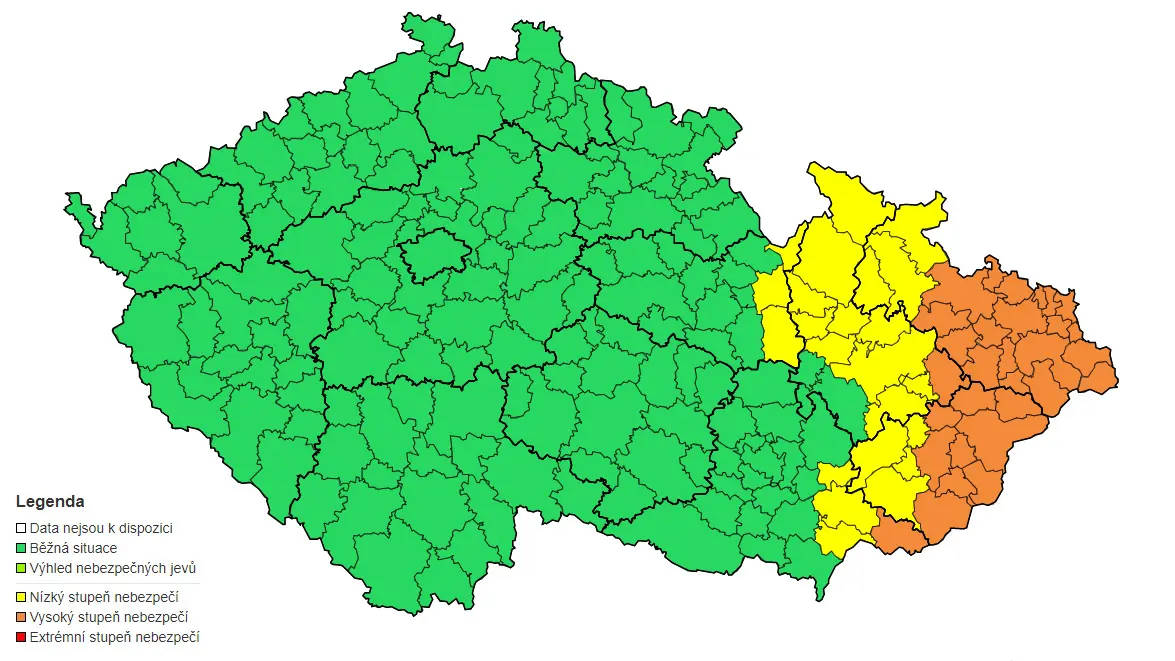 Na Morave A Vychode Cech Hrozi Zaplavy Varovali Meteorologove Novinky Cz