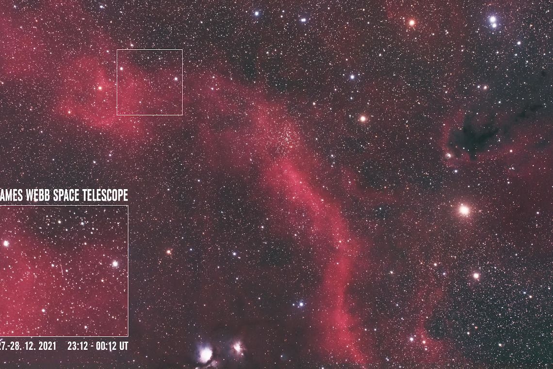 BEZ KOMENTÁŘE: Trajektorie vesmírného dalekohledu Jamese Webba při pohledu z Česka