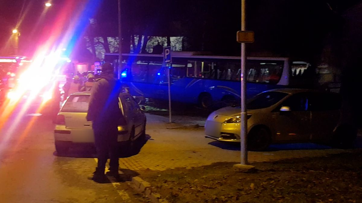 Čelní střet autobusu s autem na Plzeňsku. Řidiči bylo zle, pohotově zareagoval mladík, líčí starosta