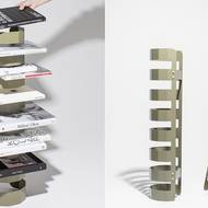 Knihovna Okap vznikla jako experiment při hledání alternativy uložení knih v klasických poličkách. Jde o funkční objekt z ohýbaného plechu, který umožňuje přehlednější uložení knih hřbetem ven a ve vodorovné poloze, takže názvy jsou lépe čitelné. Autorem je Anton Jablonskij.