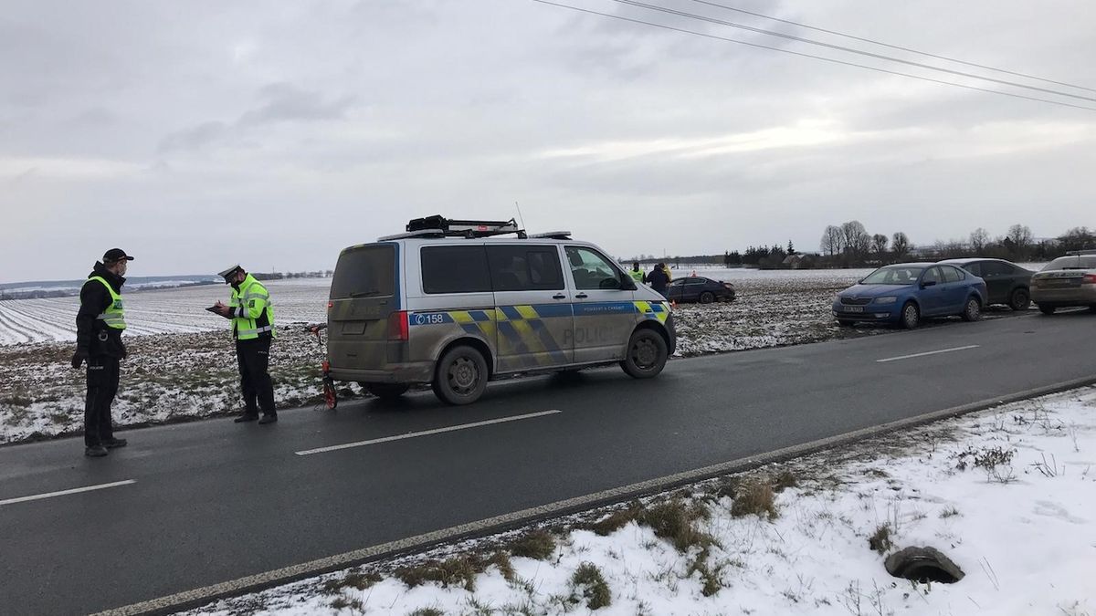 Řidič na Litoměřicku ujížděl policistům, nezvládl ale řízení a po nehodě zemřel