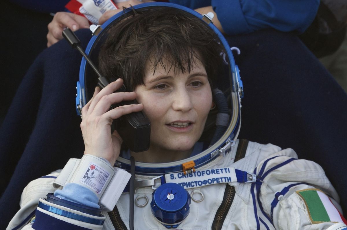 Italská astronautka ESA Samantha Cristoforettiová na fotografii z roku 2015