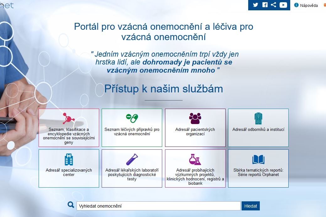 Orpha.net, který funguje jako internetová encyklopedie o vzácných nemocech, spustila českou verzi webu 
