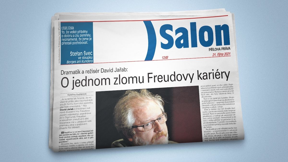 Vychází nový Salon: Dramatik David Jařab o Freudovi a román Jaroslava Rudiše