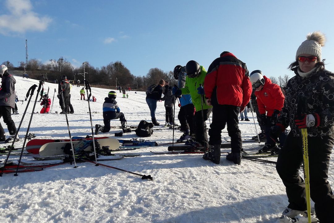 Nápor v sobotu zažíval i lyžařský areál v Hlubočkách nedaleko Olomouce. 