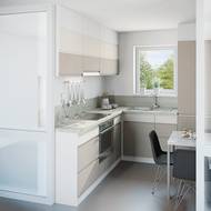 Fóliovaná dvířka T.classic jsou v porovnání s jinými nábytkovými materiály cenově velmi příznivá. Dobrou službu vám udělají nejen v kuchyni. 