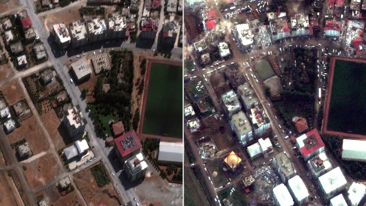 Satelitní záběry z Turecka: Před a po zemětřesení