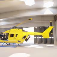 Vrtulníky záchranky budou mít vlastní stání pod střechou.