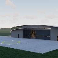 Přistávací plošina letecké záchranky na karlovarském letišti