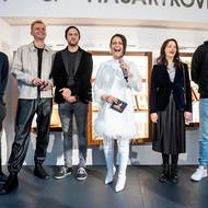 Lucie Bílá a její autoři. Zleva Daniel Holý, Ondřej Polák, Tomino, Lucie Bílá, Patricie Kaňok a Pokáč.