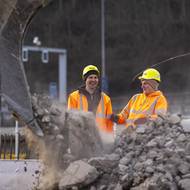 Rekonstrukce Smíchovského nádraží na snímku z 20. ledna 2025
