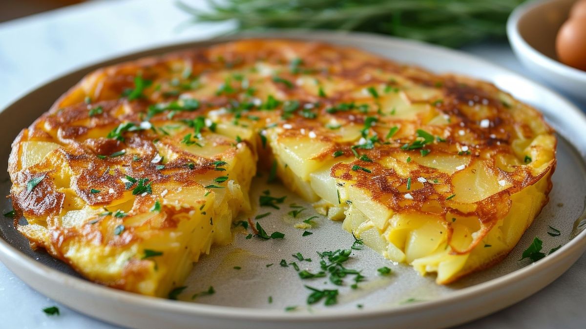 Recept na bramborovou tortillu se sýrem