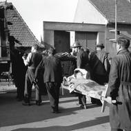 Praha po leteckém bombardování 25. března 1945