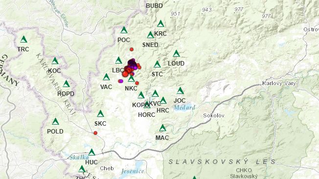 Země na Chebsku se dál chvěje, ranní otřes měl sílu přes dva stupně