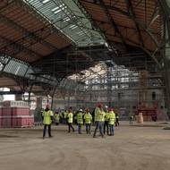Takto daleko byla rekonstrukce Průmyslového paláce v březnu 2025.