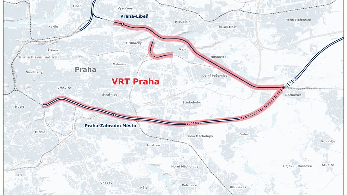 Vysokorychlostní železnice na východě Prahy zamíří do tunelů
