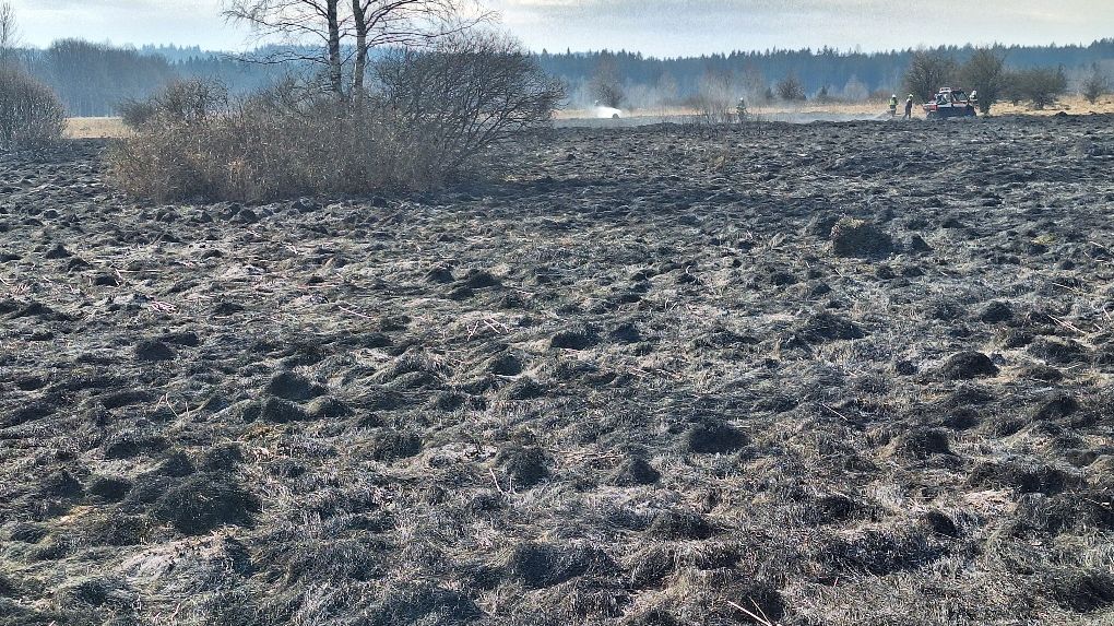 Hoří v CHKO Brdy, hasiči vyhlásili druhý stupeň poplachu