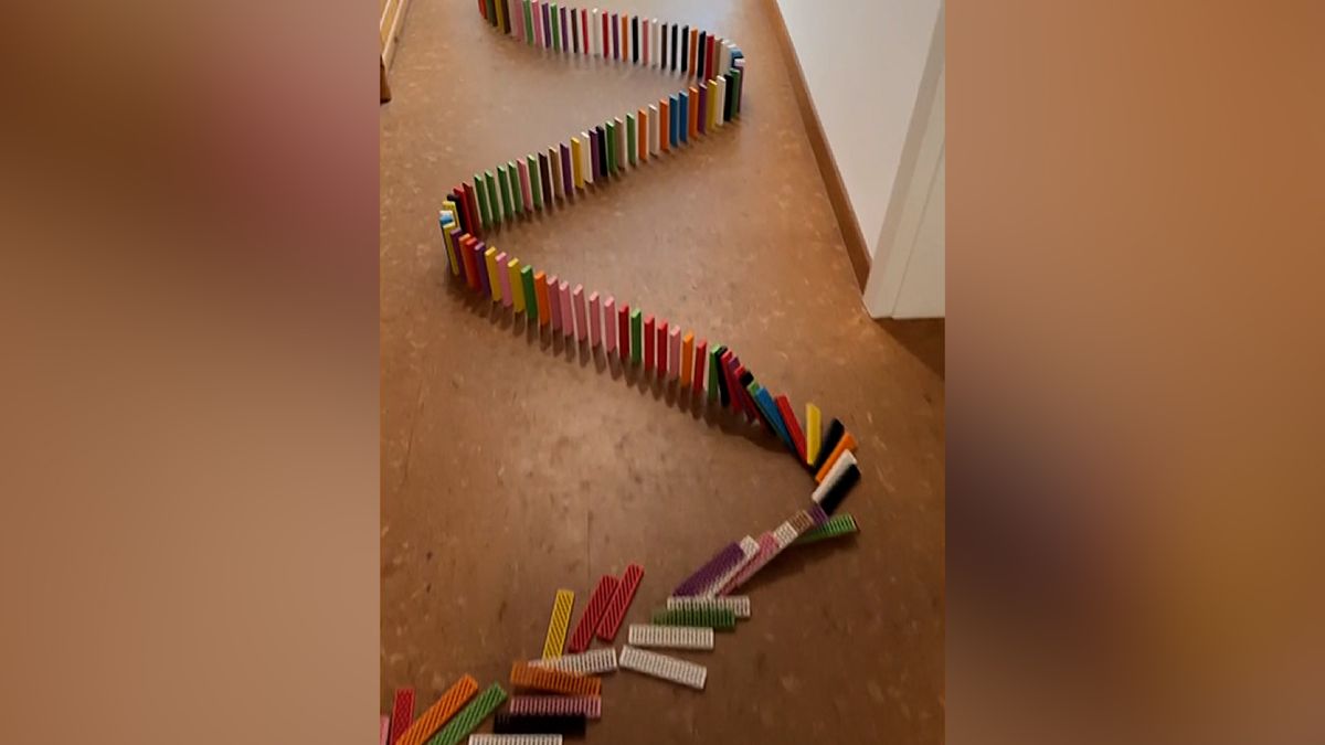 Mega domino německého teenagera má na sítích už miliony zhlédnutí