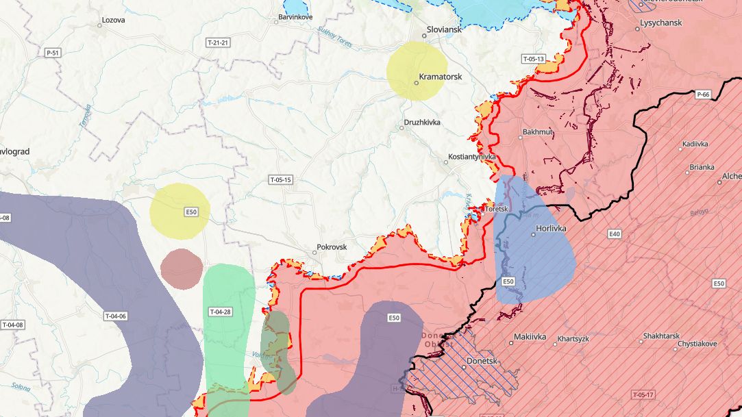 Ruské jednotky pokračují v postupu v Doněcké a Charkovské oblasti
