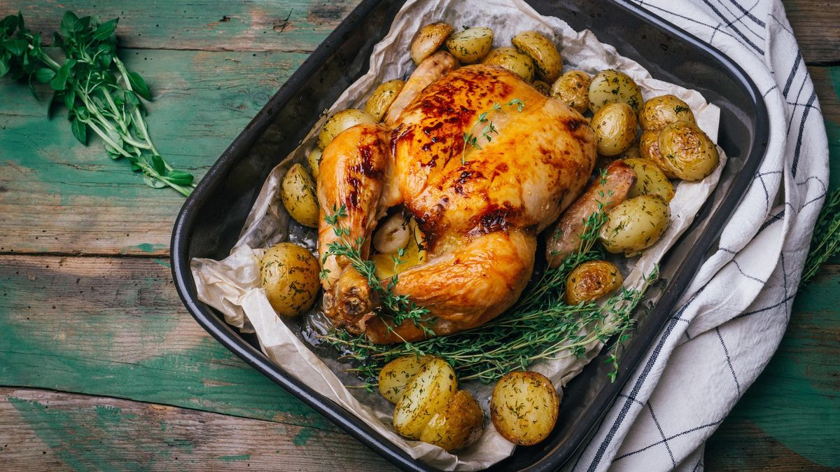 Recept na celé kuře pečené na motýlka