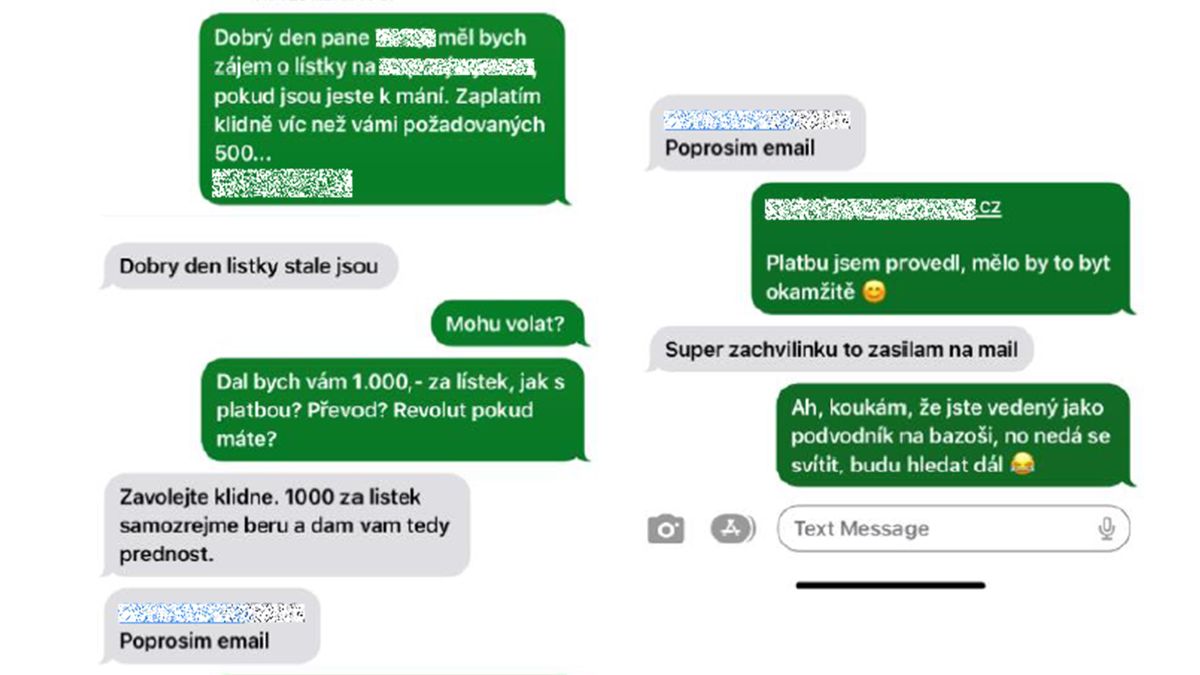Podvodník nabízel vstupenky na fotbal i koncerty. Důvěřivce připravil o statisíce
