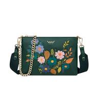 Mini kabelka s květinovou výšivkou Lylann Flowers Green, Vuch, 999 Kč