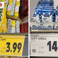 Litr nejlevnějšího mléka se dá koupit v Polsku v přepočtu za 24,40 Kč. Česko jasně vítězí.