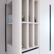 Výrazné linie pomáhá zdůraznit i nábytek v místnostech.