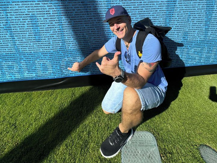 Names of Ironman participants displayed in Hawaii