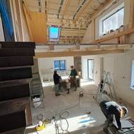 Stavba v procesu, po vybourání příčky v přízemí