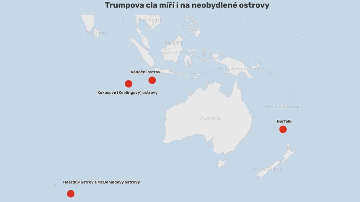 Trumpova cla dopadla i na ostrovy obydlené jen tučňáky