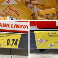 Vanilkový cukr stojí v Polsku 4,50 korun, tedy o 50 procent více než v Česku.