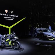 Motocykl Ducati Panigale V4 Lamborghini byl představen během akce Milan Design Week.