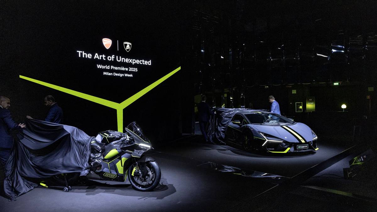 Motocykl Ducati Panigale V4 Lamborghini byl představen během akce Milan Design Week.