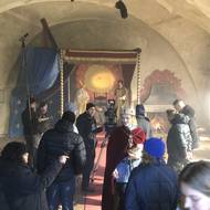 Z natáčení filmu Vyvolený na lipnickém hradě. 