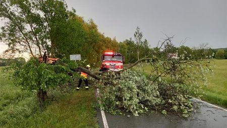 Bahno a kroupy zaplavily domy v Dalešicích u Jablonce