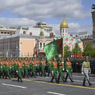 Vidět byla i jednotka armády Turkmenistánu.