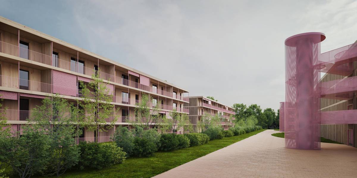 Velkou výhodou je udržitelný způsob výstavby takto navržených domů. (vizualizace)