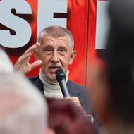 Andrej Babiš na předvolebním mítinku v Jablunkově. 