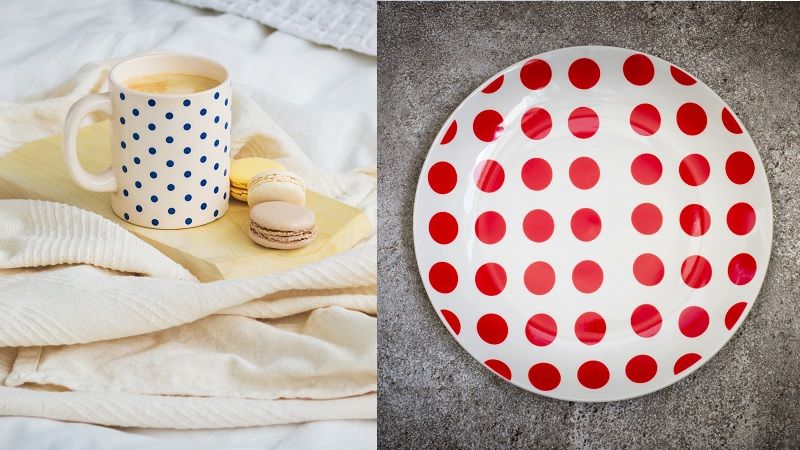 Polka dot je nesmrtelný retro vzor, s jehož pomocí můžete vytvářet optické iluze