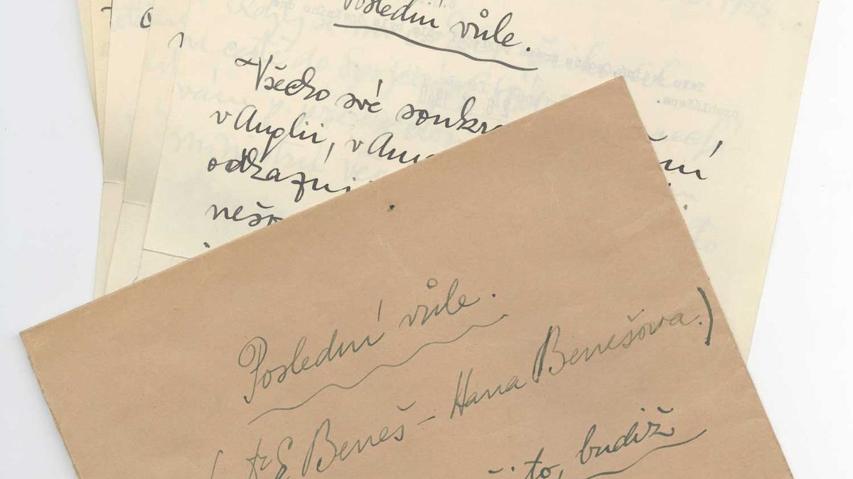 Při úklidu sklepa na ministerstvu se našel originál Benešovy závěti