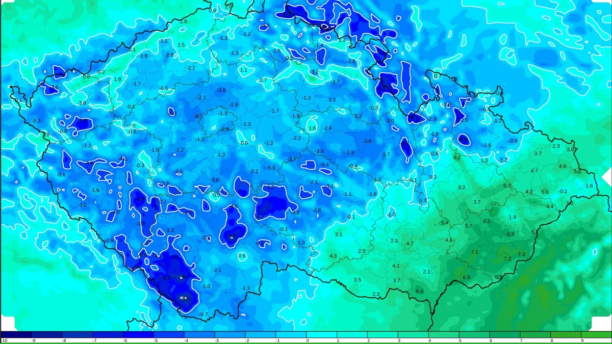 Ráno bylo mrazivé, na Šumavě klesly teploty i k -9 °C