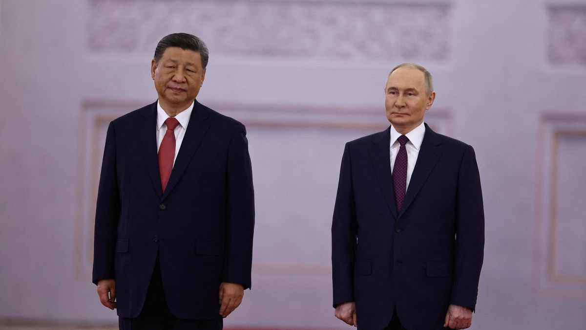 Čínský prezident vedle Putina. V Kremlu měli uvítací ceremonii