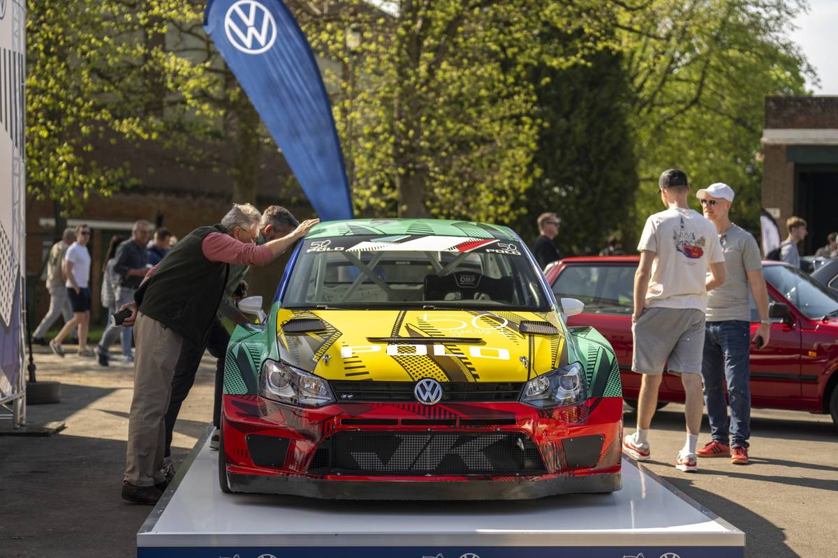 Volkswagen Polo R World Rallycross Harlequin se těšil zájmu návštěvníků.