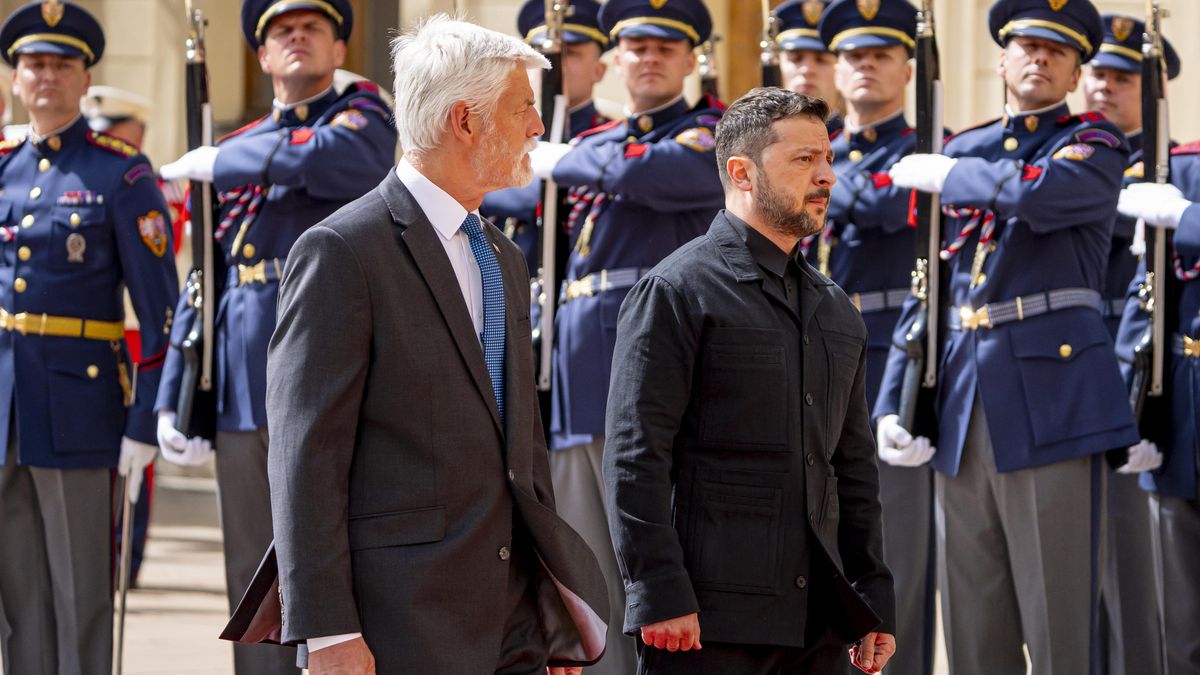 FOTO: Ukrajinský prezident Volodymyr Zelenskyj na Pražském hradě