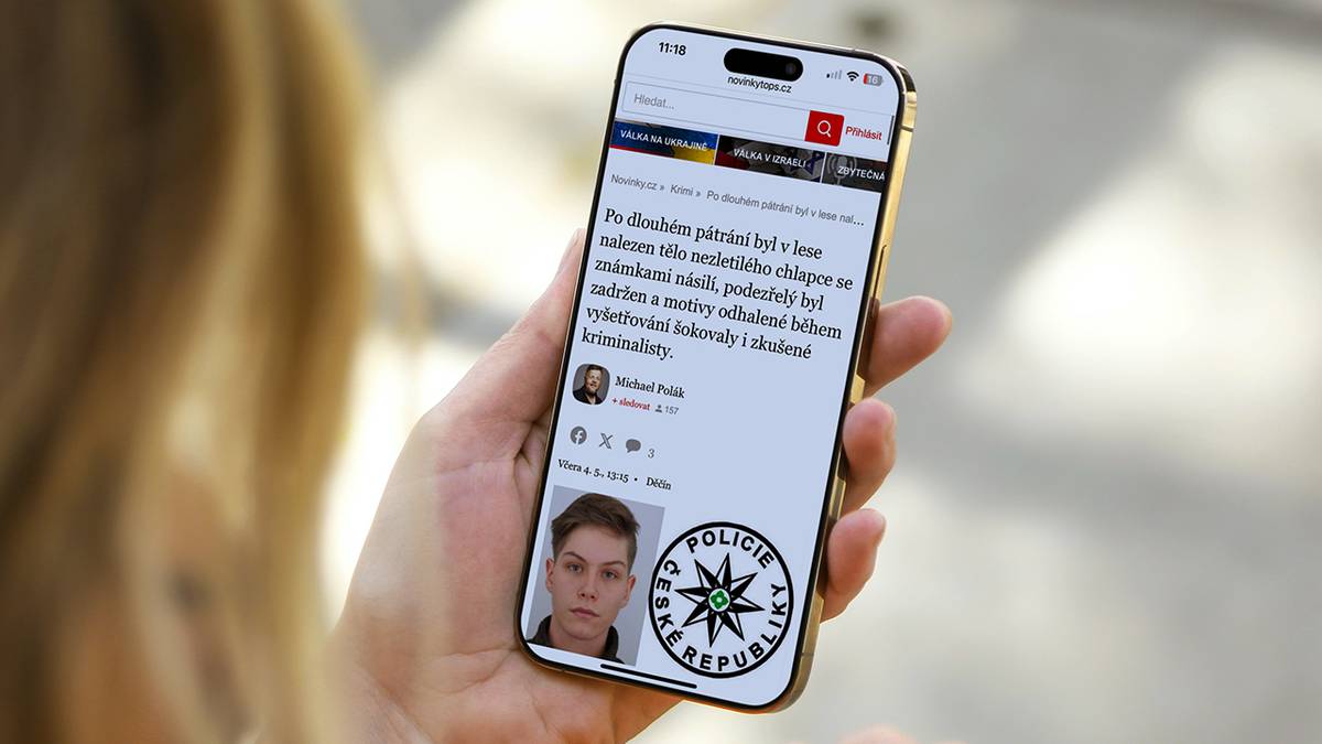 Ukázka podvodného článku na doméně novinkytops.cz