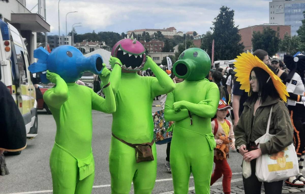 Připomínka herní klasiky: Plants versus zombies.